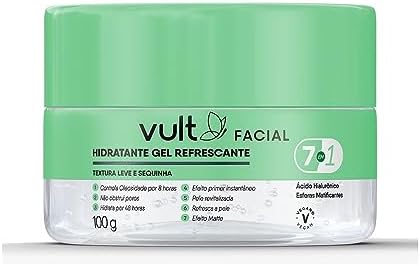 Embalagem do gel hidratante VULT 100g com design moderno