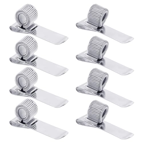 8 clips de metal para bolígrafo, cuaderno, clip elástico para bolígrafo, soporte para bolígrafo con banda elástica ajustable, adecuado para médicos, enfermeras, pilotos, policías, paramédicos