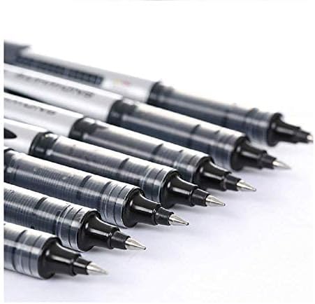 Rollerball Pen, Surcotto 0.5mm Black Gel Pens Smooth Ballpoint Pen Quick-Drying Liquid Ink Rollerball Pens - Pack of 12