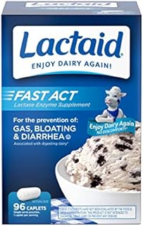 Lactaid Fast Act Lactose Intolerance Relief Caplets with Lactase Enzyme, 96 Count