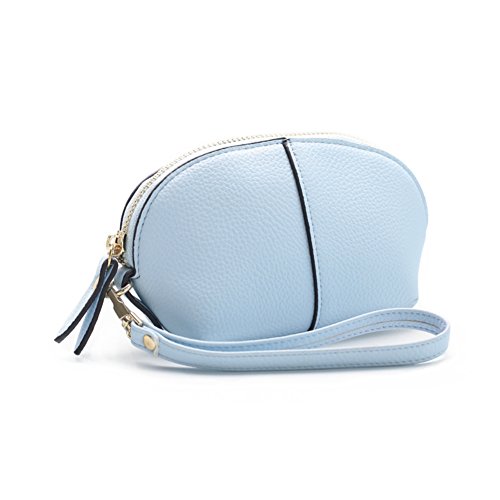 Sac à cosmétiques bleu clair compact pour maquillage et voyage