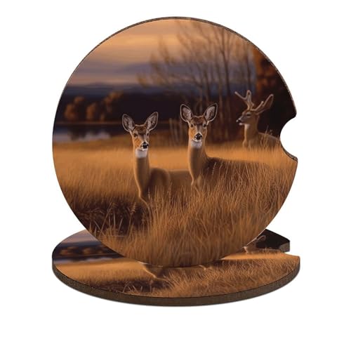 Set de 2 Posavasos de Madera para Portavasos Carro miniatura 1