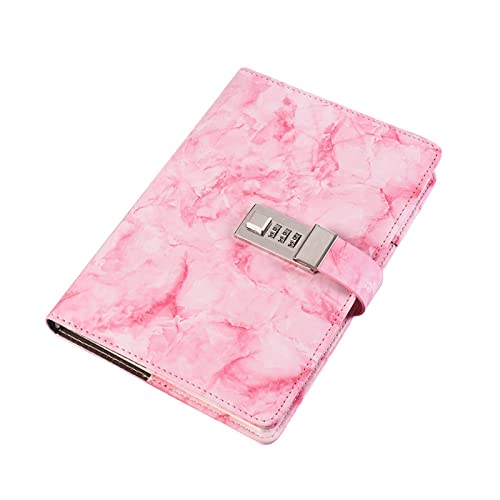 Carnet de notes luxe marbre rose bloc-notes cuir avec code de sécurité - 8