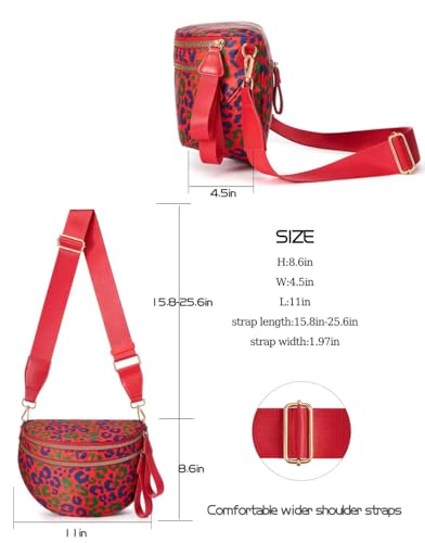 Image of FEIBOON Spacious Nylon Crossbody Bag Bum Bag Handbags Wallets Purses Trendy Shoulder Bag for Women