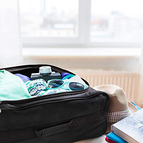 5 Cities Set de Dos Equipaje de Mano Maleta Blanda con 2 Ruedas (Negro)