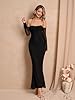 Elegant Off Shoulder Bodycon Maxi Dress Long Sleev... #3