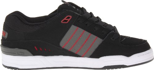Image of Globe Mens Fusion Skate Shoes, Black /Charcoal /Red, 14 M US