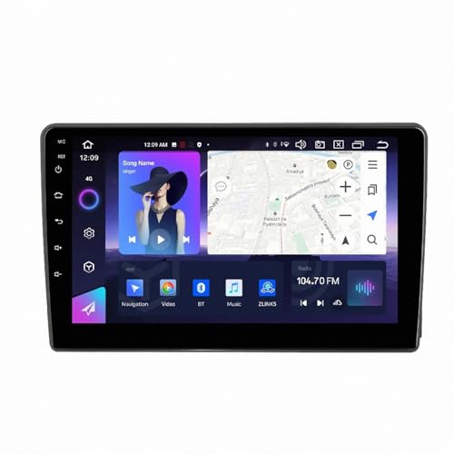 Radio coche 2 DIN inalámbrica con CarPlay y Android Auto para Ford Fiesta MK7