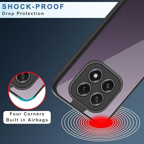 Image of CEDO Backcover for Oppo F29 (5G) | Camera Protection Bump Shockproof Edge | Ultra Hybrid Transparent Acrylic Clear TPU+PC Hard Backcase Cover (Black)