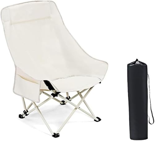 Folding Camping Chair Heavy Duty Lawn Chair With Side Pocket &Carring Bag