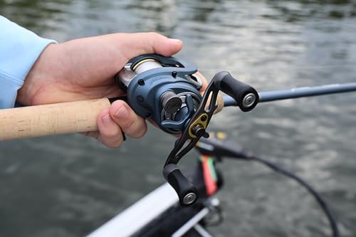 Pflueger President Baitcast Low Profile Reel, Freshwater Fishing Reel, Right Handle Position, Graphite Construction, Multi Disc Star Drag System