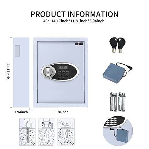 Key Cabinet With Digital Lock - Heavy Duty Secured Storage, Lock Box With Key Tags Wall Mounted Metal Steel Key Safe - Ideal For Home Hotels Schools & Businesses #TOP4