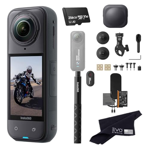 Image of Insta360 X5 BMW Motorrad Limited Edition Motorcycle Bundle-8K Waterproof 360 Action Camera with 1 /1.28 inch 48MP Sensors, 8K 360|Includes Motorcycle Bundle, Action Invisible Selfie Stick, Lens Cap(256GB)