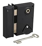 Serrure en applique Bricard à fouillot Verticale Ouverture par clé ouvrant Gauche avec 2 clés