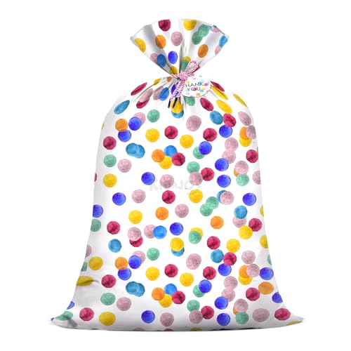 KIDAJOY 1 Pcs Extra Large Plastic Gift Bags Mermaid Rainbow 56"x 36" Jumbo Gift Bags for Baby Girls Mermaid Themed Birthday Party Favors Supplies