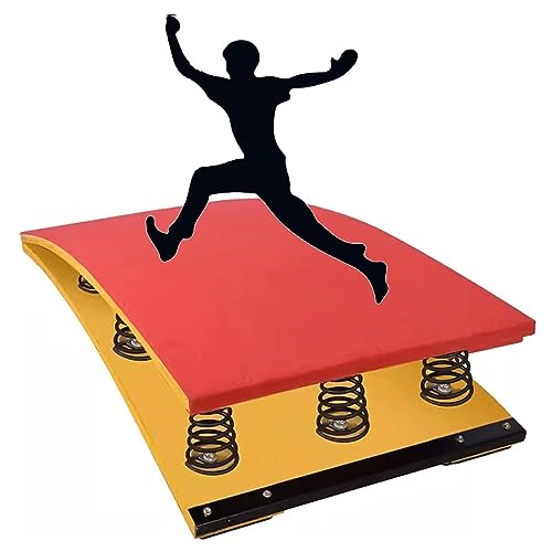 Trampolín Curvo portátil para Gimnasia con colchonetas de protección contra Impactos, Ideal para Adultos, Adolescentes y niños.