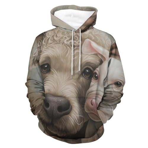 Sweat à capuche vache blanche fini les pulls froids et inconfortables