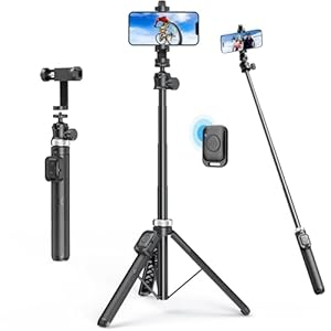 62″ Phone Tripod – MIIASI Extendable Tripod for iPhone and Selfie Stick Tripod with Remote, 360° Ball Head Upgraded Cell Phone Tripod for Video Recording, iPhone 14/13/12 Pro Max/Android