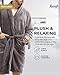 Pembrook Men's Bathrobes with Pockets - Fleece Robe for Men | Fuzzy Bathrobe for Men | Mens Robe Plush | Kimono Hotel Spa Robes for Men