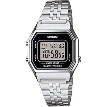 Relógio Feminino Digital Casio Vintage LA680WA-1DF - Prata