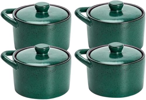 SLLS 蒸し器 蓋付きティーボウル 北欧スタイル スープカップ レトロ石器 中国風 鳥の巣シチューポット キッチンスープポット・調味料ジャー ホテル・レストラン・商業用