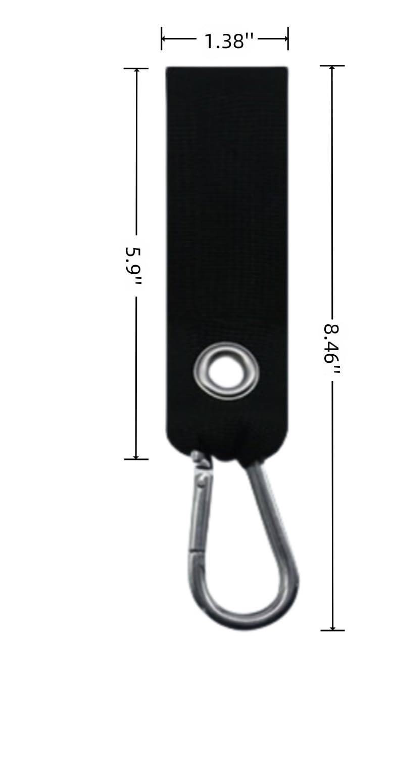 AbileneWu 4 PCS Gourd Style Heavy-Duty Nylon Strap Hook with Galvanized Clip, Suitable for Car Seats, Motorcycles, Bicycles, RVs, Strollers, bags (Silver)