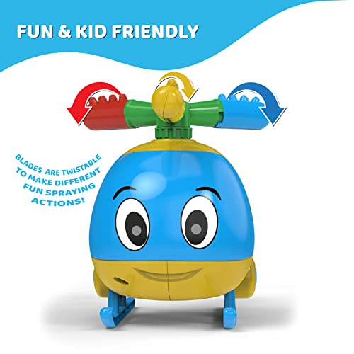 Helicopter Water Sprinkler For Kids, Spinning Sprinkler For Yard, Sprays Water 15 Feet High For Summer Outdoor Play #TOP4