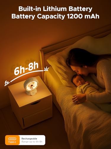 XO Space Toddler Night Light for Boys and Girls, Rechargeable Portable Night Lamp with 3 Lighting Modes, Cute Room Decor (Spaceman-1PCS)