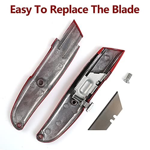 Diyself DIY001RD 2Pack Utility Knife Box Cutter Retractable Blade Heavy Duty thumb #5