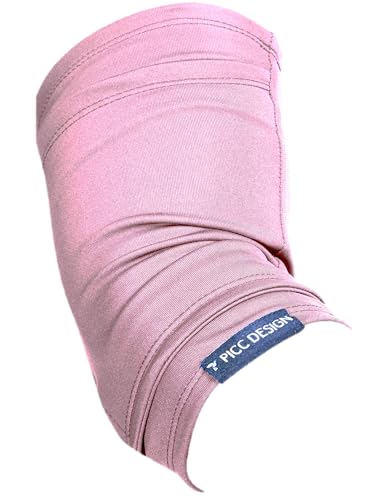 PICC DESIGN: Signature Soft Mesh PICC Line Arm Sleeve w/Moisture-Wicking Properties and Secured Opening! (Pink, S)