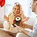 Oso Que Sostiene Rosa, Peluche Oso De San Imagen de Oso Que Sostiene Rosa, Peluche Oso De San