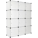 TecTake Steckregal Kleiderschrank Schrank Regal Kunststoff - Diverse Farben - (Weiß | Nr. 401577)