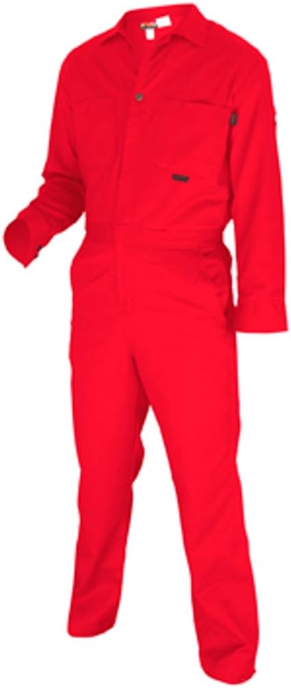MCR Safety CC1R50T Contractor Flame Resistant Coveralls, Size 50 Tall, Chest 50-Inch, Waist 45-Inch, Inseam 32-Inch, Red