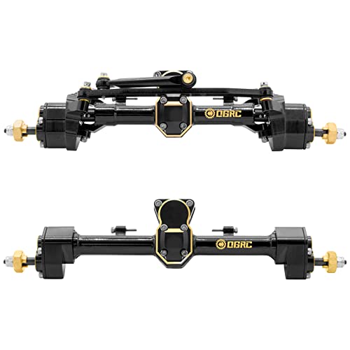 Ogrc Brass Complete Portal Axle Upgrades Front Axle Built-In 13T Overdrive Worm Gear Heavy Duty Portal Axle For Axial Scx24 Deadbolt/Chevrolet C10 / Wrangler Jlu Gladiator/Bronco Crawler Car #TOP6
