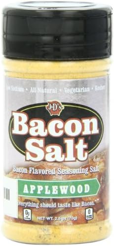 J&D's Bacon Salt Original 2.6oz - Vegan Bacon-Flavored Seasoning, Low Sodium