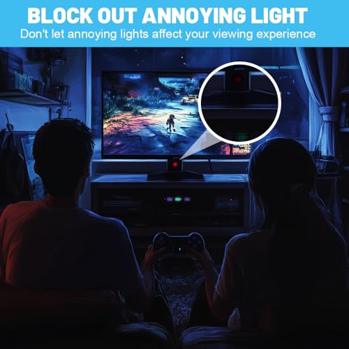 Gidwriy 6 Fogli Pellicola Oscurante Led,Adesivi Copri Led,Cover Oscurante,Light Dimming Stickers,Adesivi Blocco Della Luce,Foglio Attenuante Luminosità,Coperture Led Blackout Per Casa, Ufficio - 6