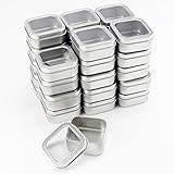 Square Metal Tins with Window Lids by Celebrate It, 30ct.