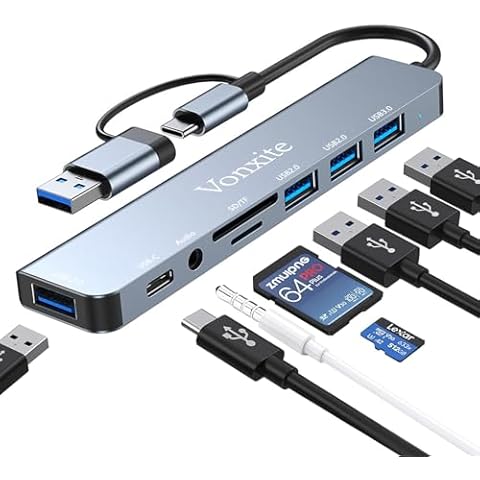 Vonxite 8-in-1 USB C Hub Adapter Cover