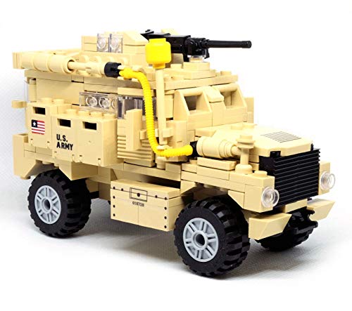 inFUNity Army Vehicle Cougar MRAP Building Blocks, Good with Army Minifigures, Military Vehicles