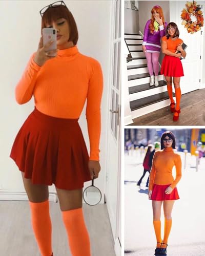 Image of v28 Women's Neon Knit Leg Warmer for 80s Party Dance Sports Yoga