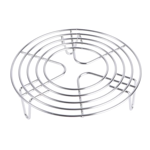 Zerodeko Soporte Rejilla Redonda de Acero Inoxidable Cocinar al Vapor Diseño de Patas Antigolpes Multiusos para Vaporizar Alimentos y Enfriar Compatible con Olla Arrocera