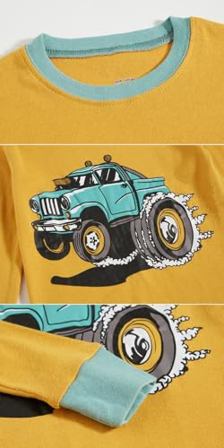 Cotton 4 Piece Pajamas Boys Long Sleeve Sets Toddler Boys Pjs Kids Sleepwear Sets4