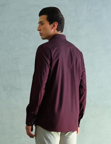 Image of Arrow Slim Fit Mens Formal Shirt - 100% Cotton, Breathable & Comfortable, Full Sleeves Shirts for Men