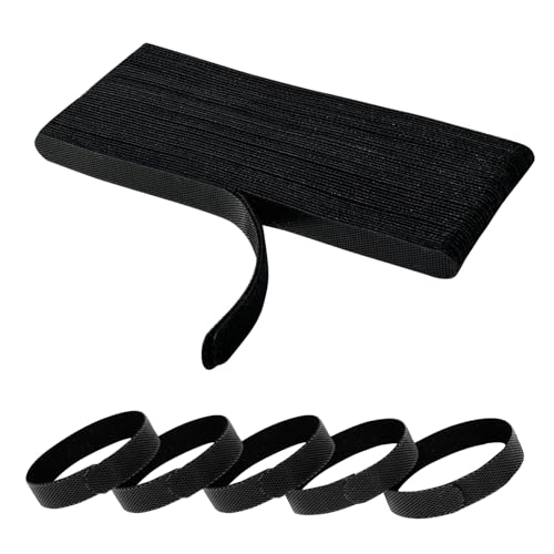 50PCS 6 Inch Adjustable 6-Inch Cord Organizer Ties, Fastening Cable Ties, Microfiber Cloth Used for Computer Link Cable Cord Management USB Cable Cable Ties (Black) miniatura 1