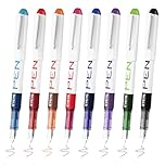 EYEYE Fountain Pens for Writing, 8 Pack Assorted Colours Fine Point Disposable Fountain Calligraphy Pens Stainless Steel Nib, Smooth Writing for Journaling, Drafting, Sketching, Doodling & Gifts