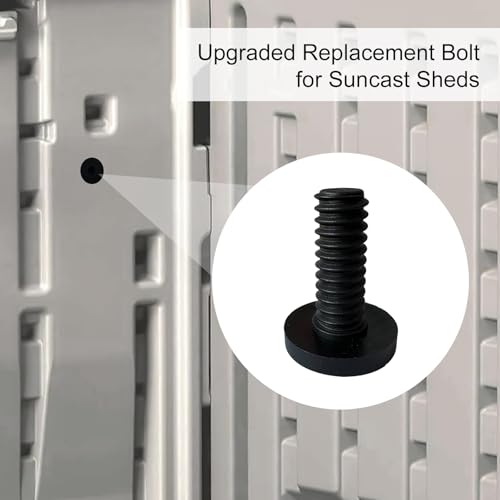 Image of 20 PCS Long Bolts Compatible with Suncast Storage Sheds Sheds for Suncast /Craftsman Resin Storage Sheds, Replacement Screws Compatible with Suncast Storage Sheds Shed Accessories (Black)
