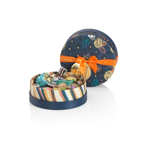Venchi – Estuche de Regalo Sombrerera Pequeña Murrine, con Bombones Surtidos, 138 g, Sin gluten, Sin colorantes, Sin conservantes, Idea para regalo