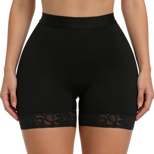 Lace Butt Lifting Shapewear Shorts Tummy Control Shorts Lace Body Shaper Shorts Thigh Slimmer BL-SW07 Black - image 1