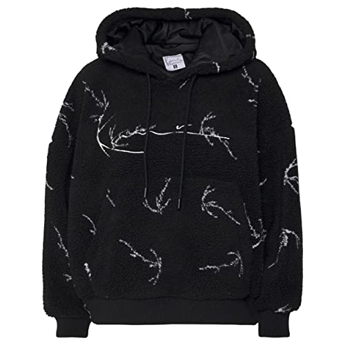 Karl Kani Damen KW214-069-1 Signature Logo Teddy OS Hoodie Black/White...