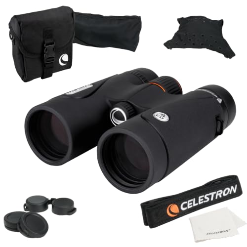 Celestron – TrailSeeker ED 10x42 Binoculars – Compact ED Binocular for Birdwatching and Outdoor Activities – Binocular with ED Objective Lenses – Fully Broadband Multi-Coated Optics – BaK4 Roof Prism